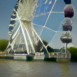 generated: a view of the Milllenium Wheel from the Thames #5